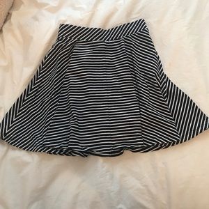 Striped skater skirt